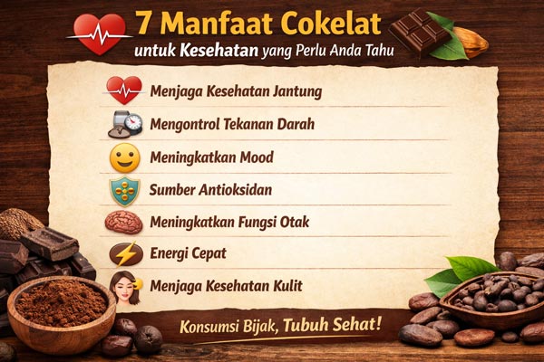 7 Manfaat Cokelat untuk Kesehatan yang Perlu Anda Tahu